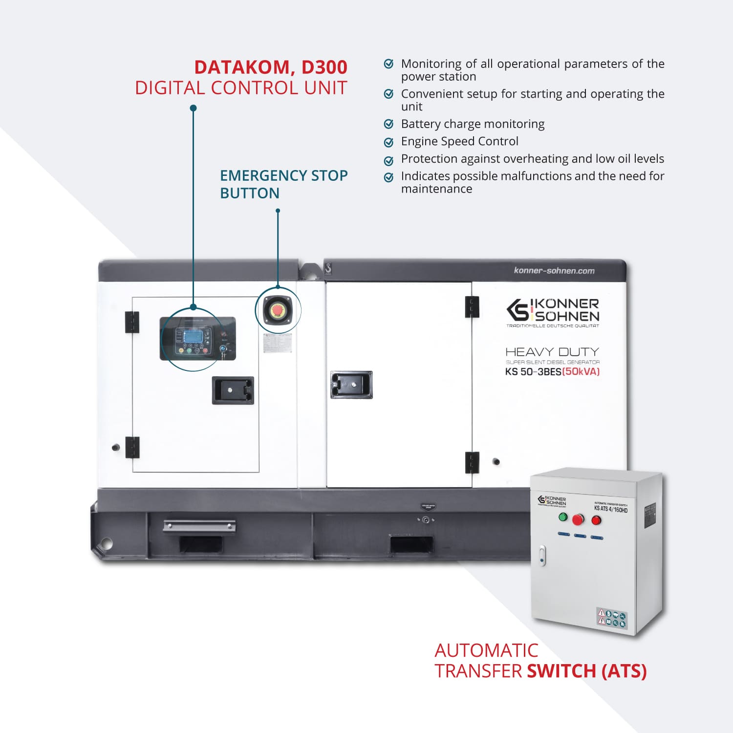 Generatorul diesel trifazic KS 50-3BES